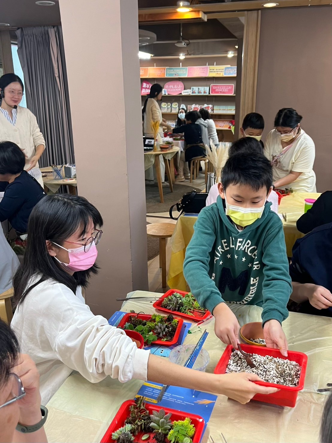 樹葉拓印多肉盆栽手作